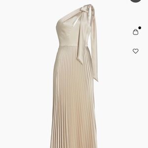 Amsale Modern long gown- purchased from Saks- Champagne